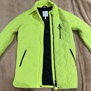 Avec Les Filles Neon Yellow Puffer Jacket